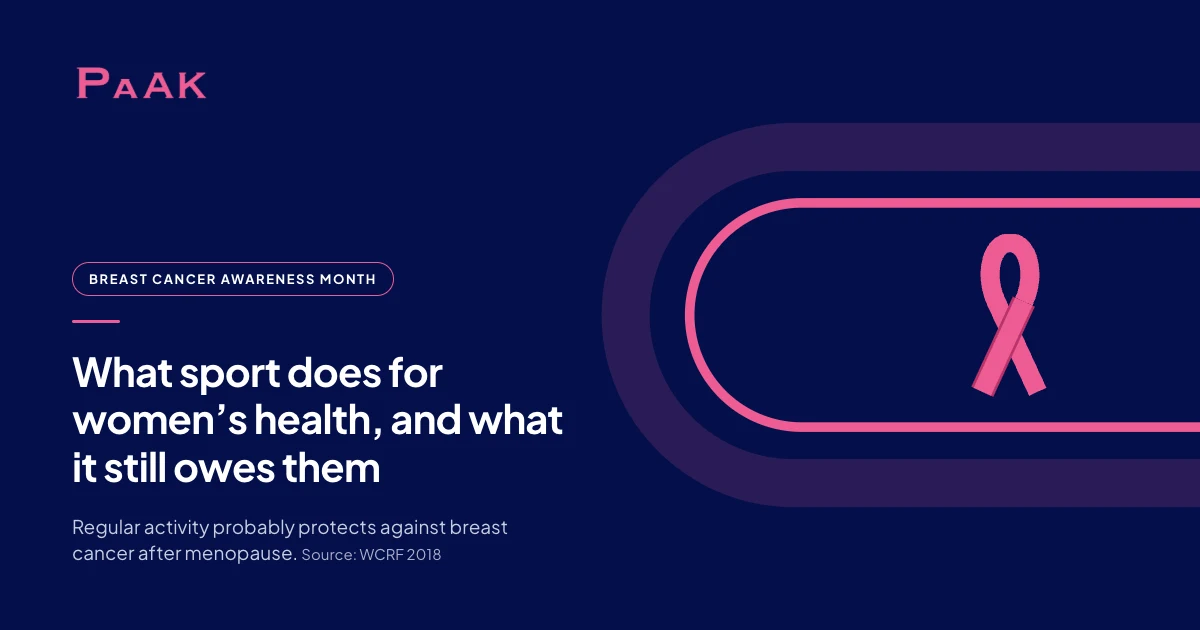What sport does for women's health, and what it still owes them